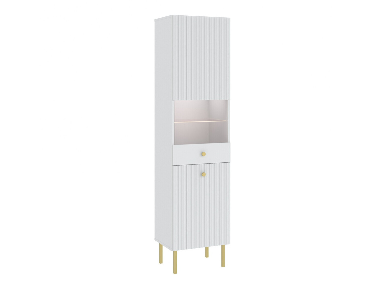 Bookcase Etliva 107 (White + Golden)