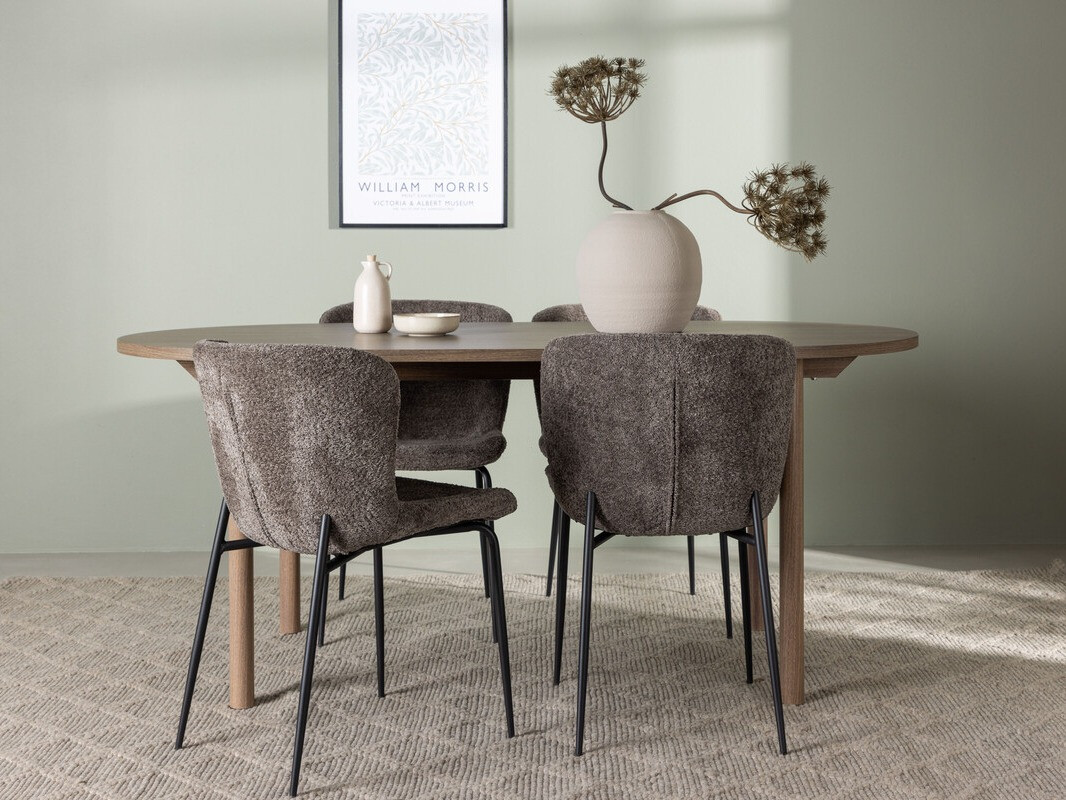 Dining set Dallas 4132 (Brown + Black)