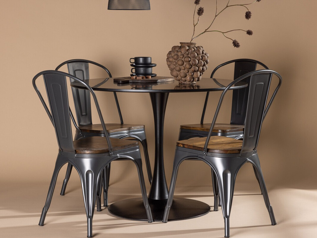 Dining set Dallas 4170 (Black + Brown)