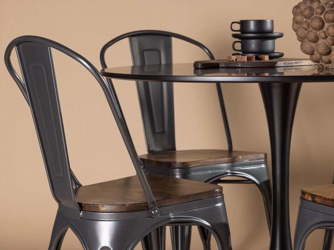 Dining set Dallas 4170 (Black + Brown)