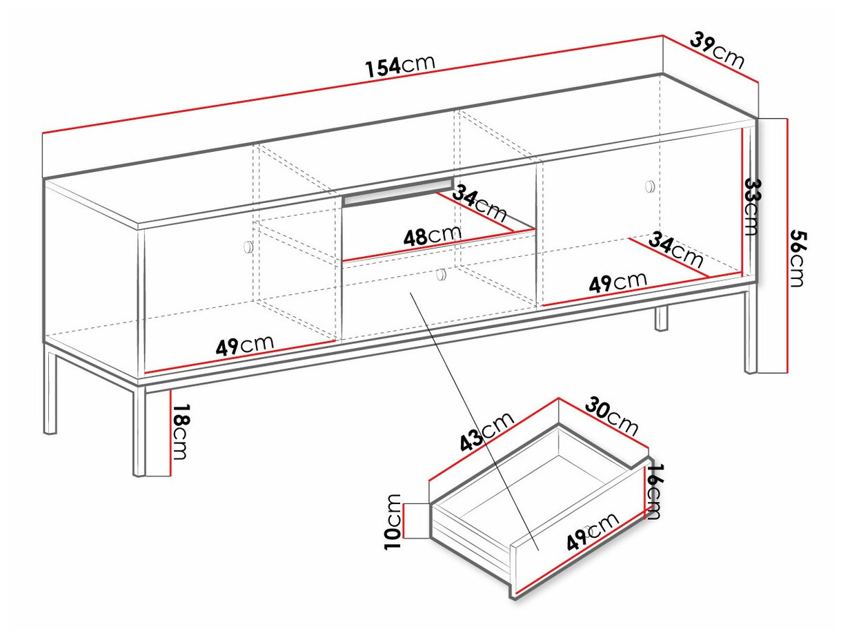 TV stand Formis (White)