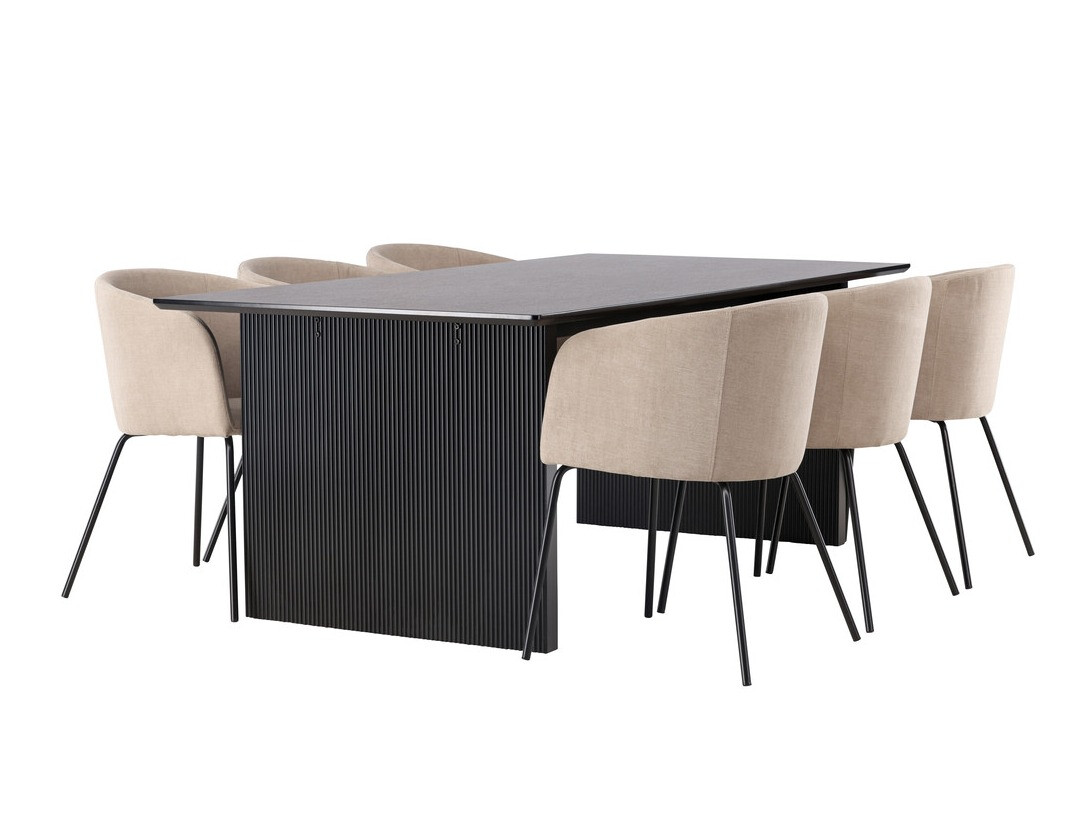 Dining set Dallas 4182 (Beige + Black)
