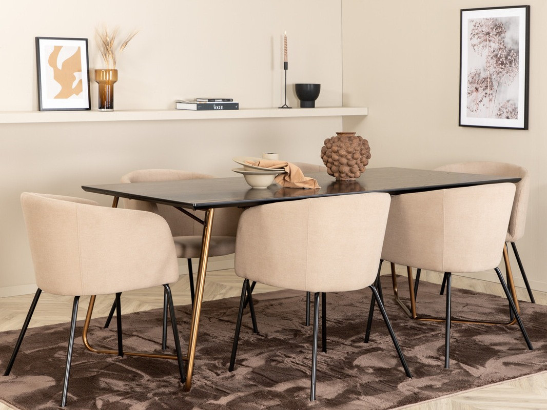 Dining set Dallas 4191 (Beige + Black)