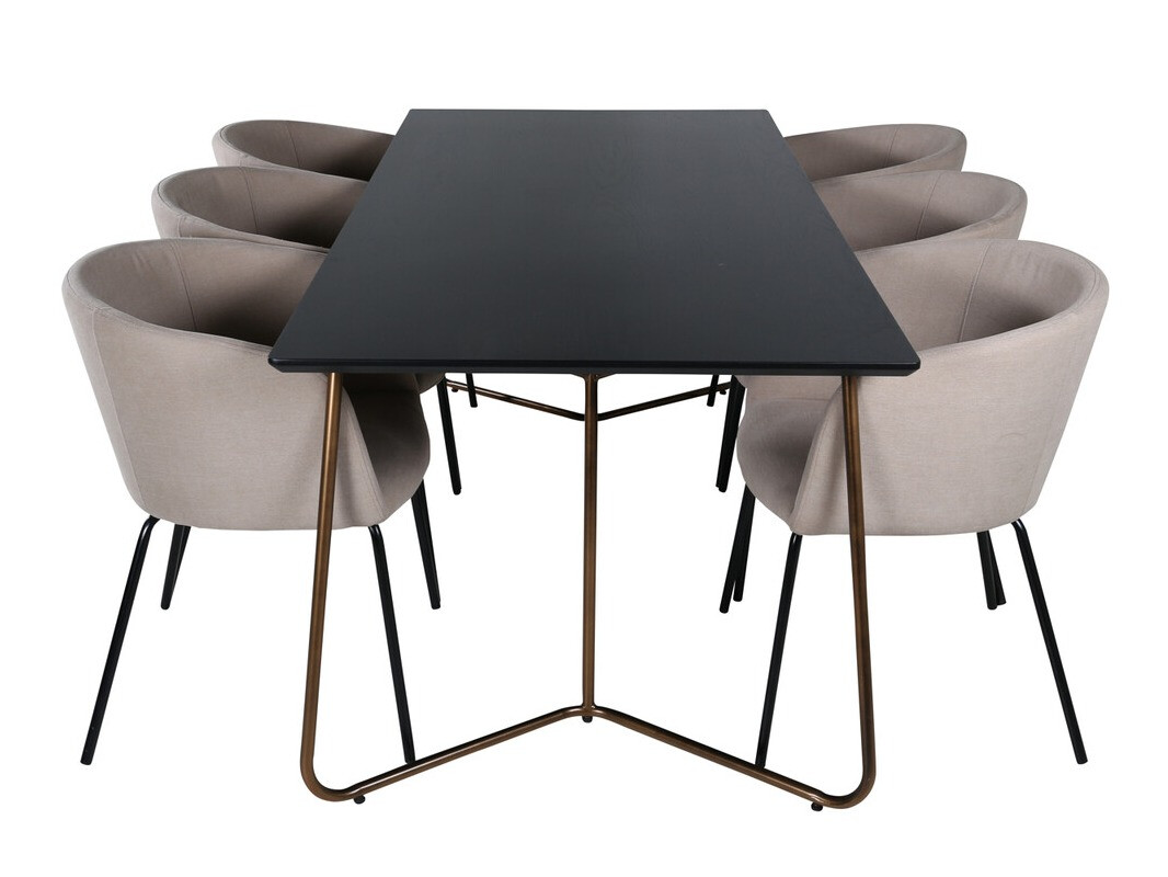 Dining set Dallas 4191 (Beige + Black)