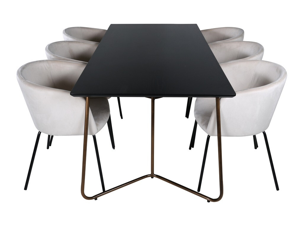 Dining set Dallas 4191 (Cream + Black)