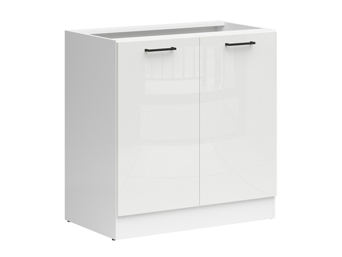 Modular cabinet with doors Line White 108