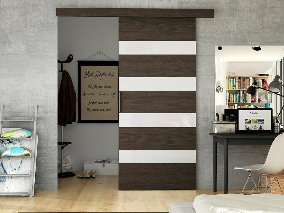 Sliding door Closico 174 (Brown + White)