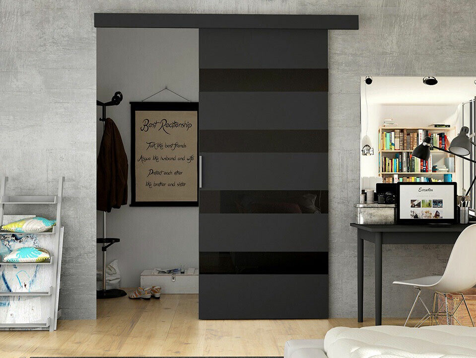 Sliding door Closico Portalis V (Black)