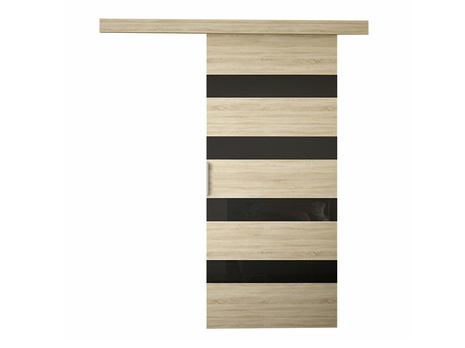 Sliding door Closico Portalis V (Sonoma oak + Black)