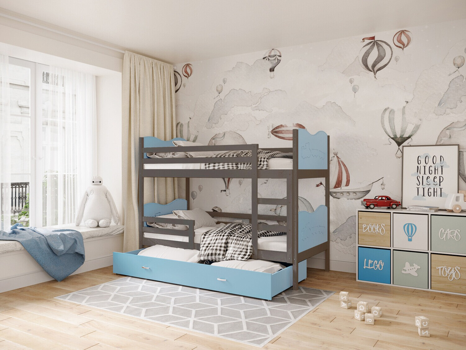 Bunk bed Aurora 111 (Blue)