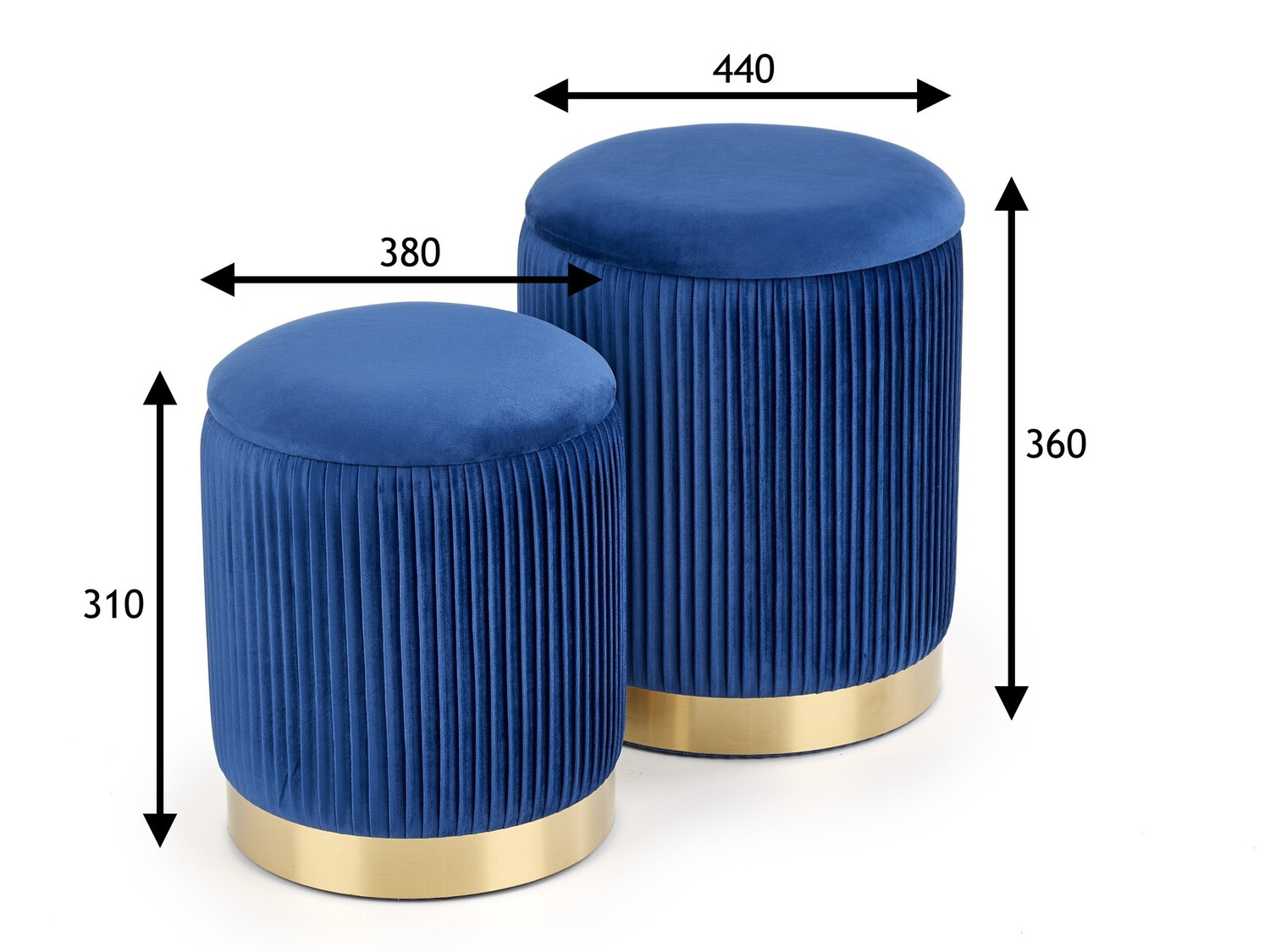 Ottoman set Houston 1153 (Dark blue)