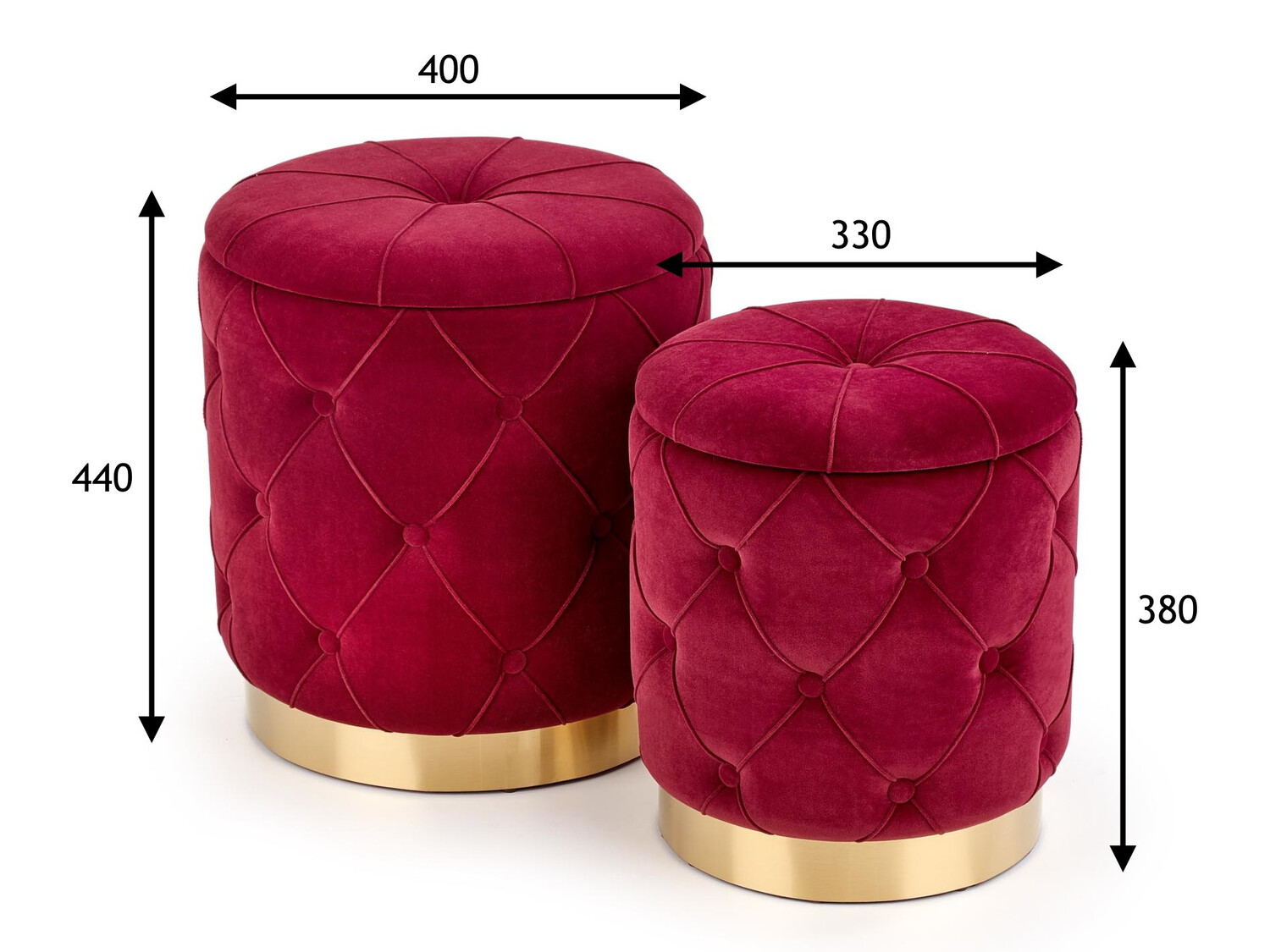 Ottoman set Houston 1154 (Bordeaux)