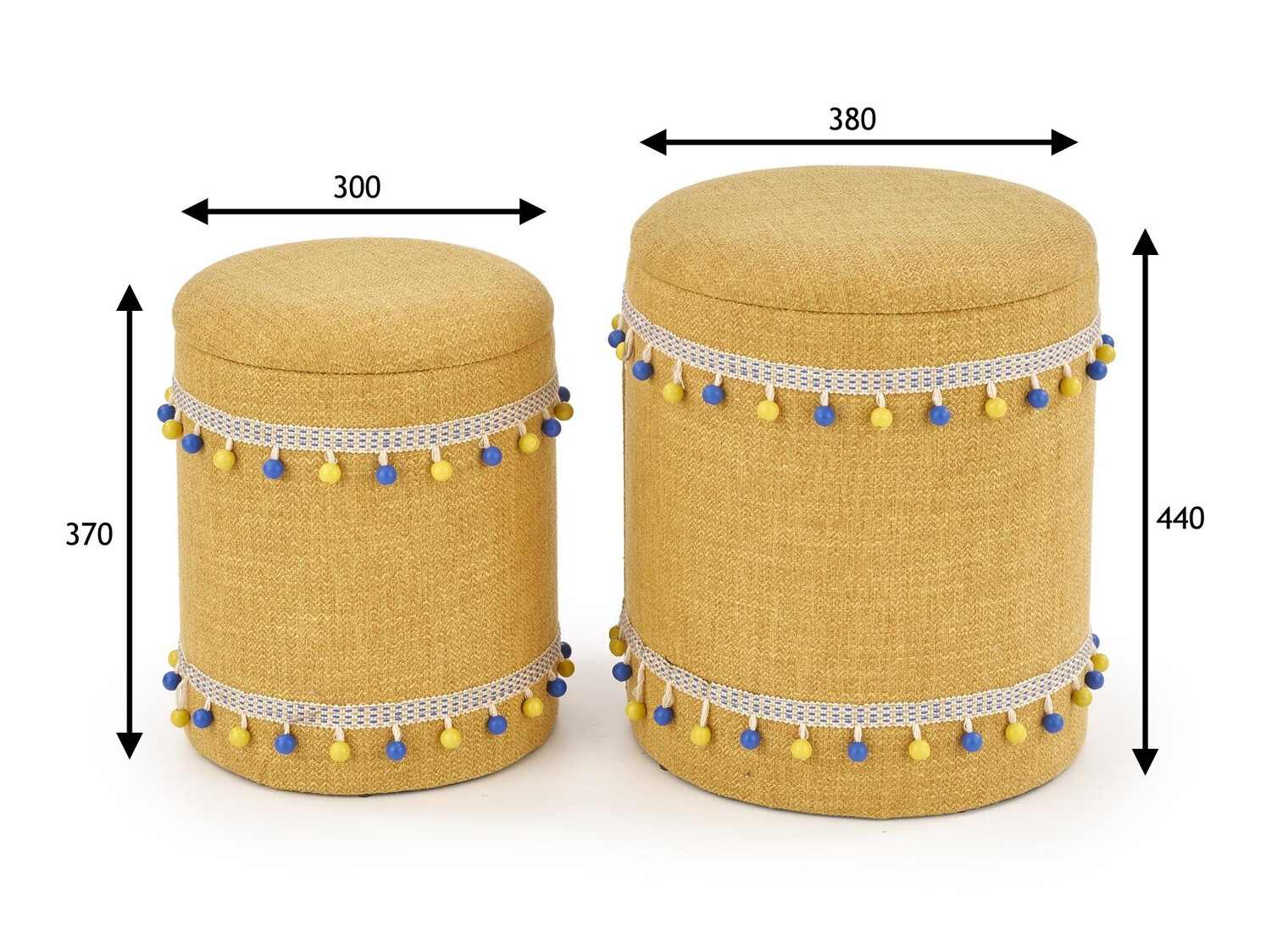 Ottoman set Houston 1155 (Yellow)