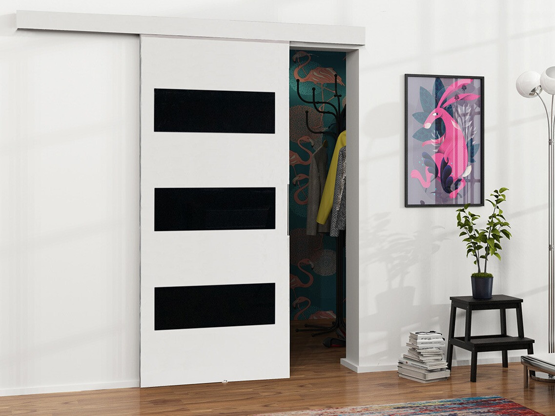 Sliding door Dover 136 (White + Black)