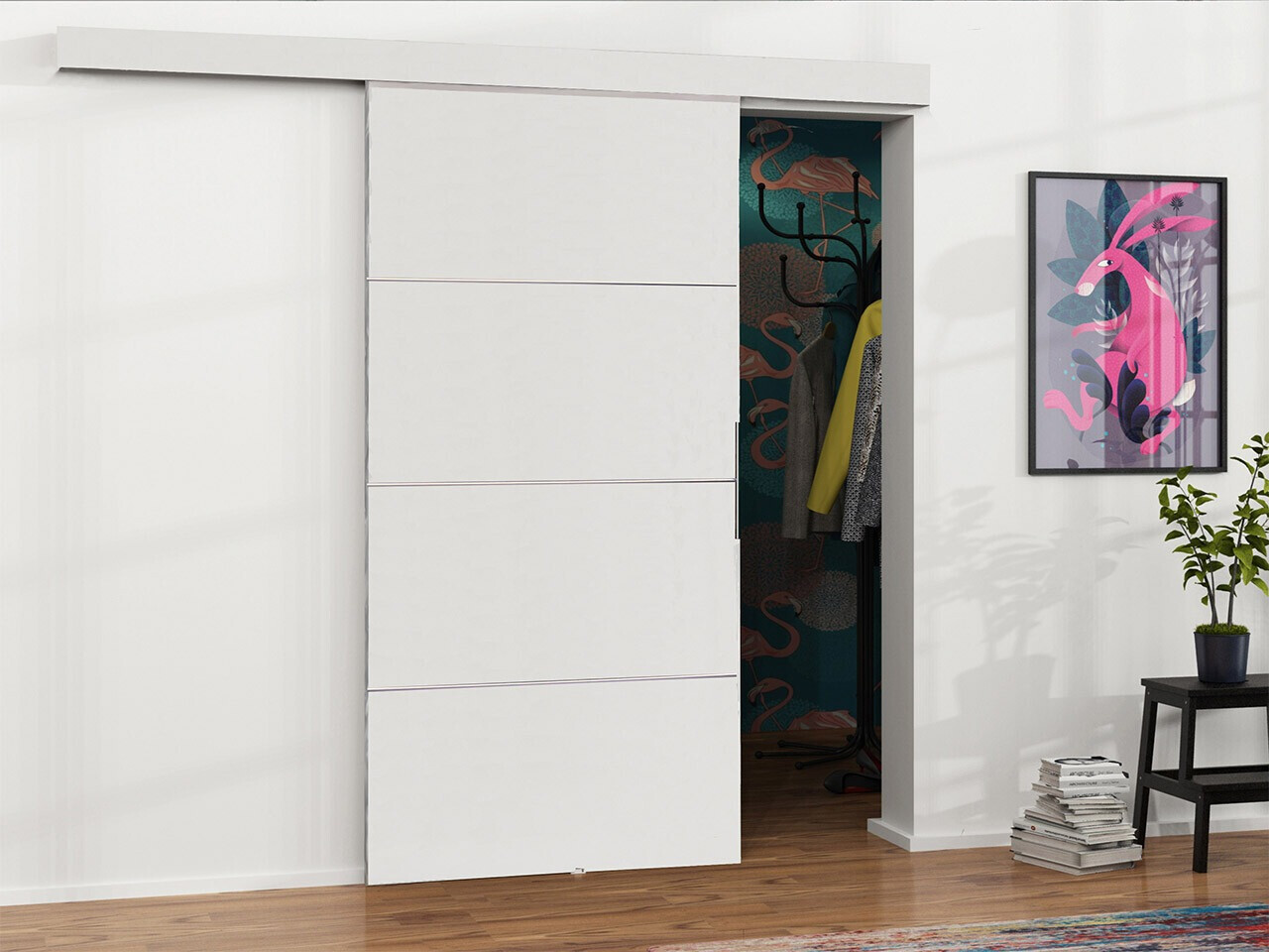 Sliding door Dover 144 (White)