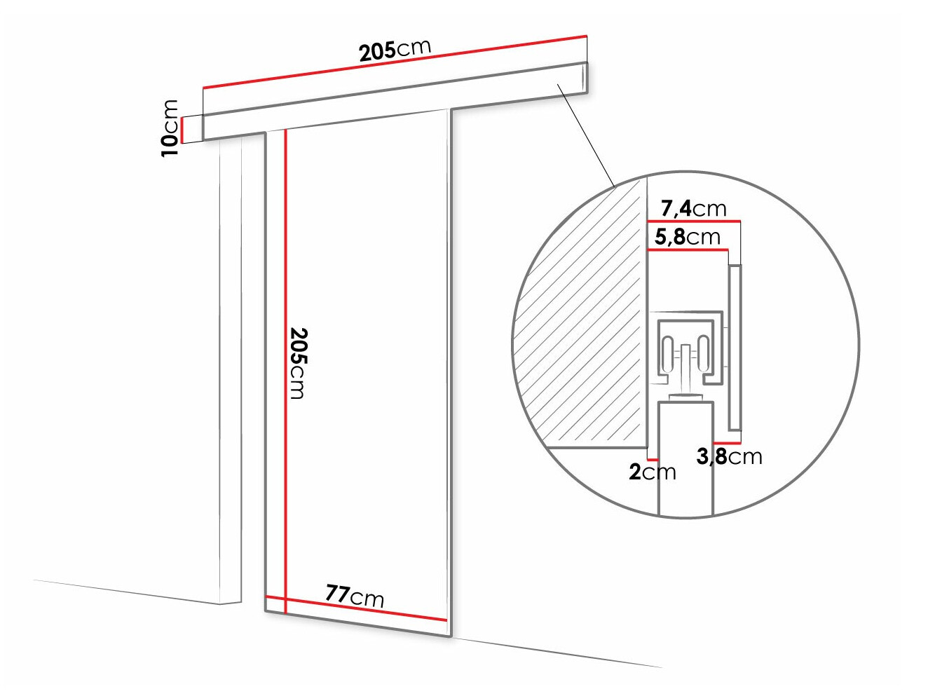 Sliding door Closico Fundus II (Artisan oak)