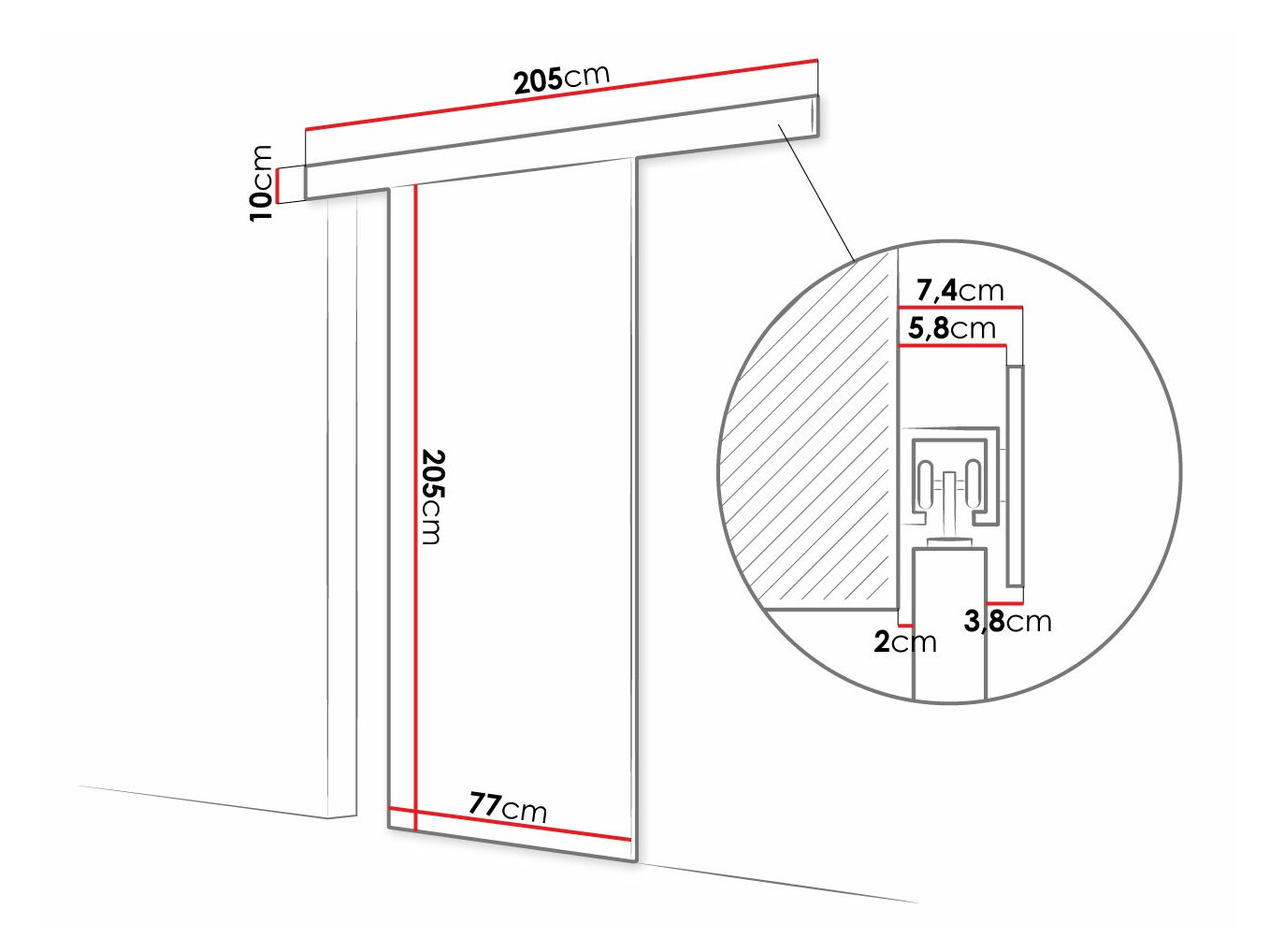 Sliding door Closico Fundus IV (Sonoma oak)