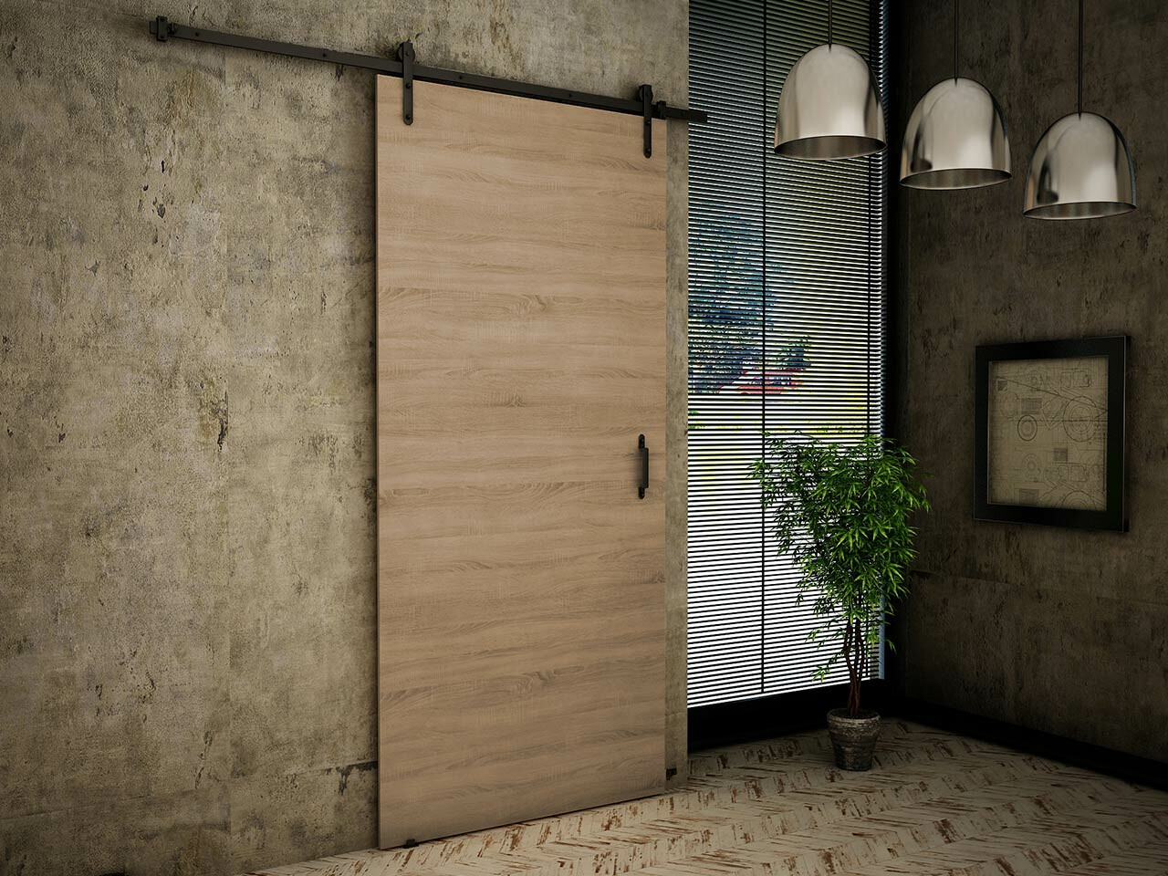 Sliding door Dover 166 (Sonoma oak)