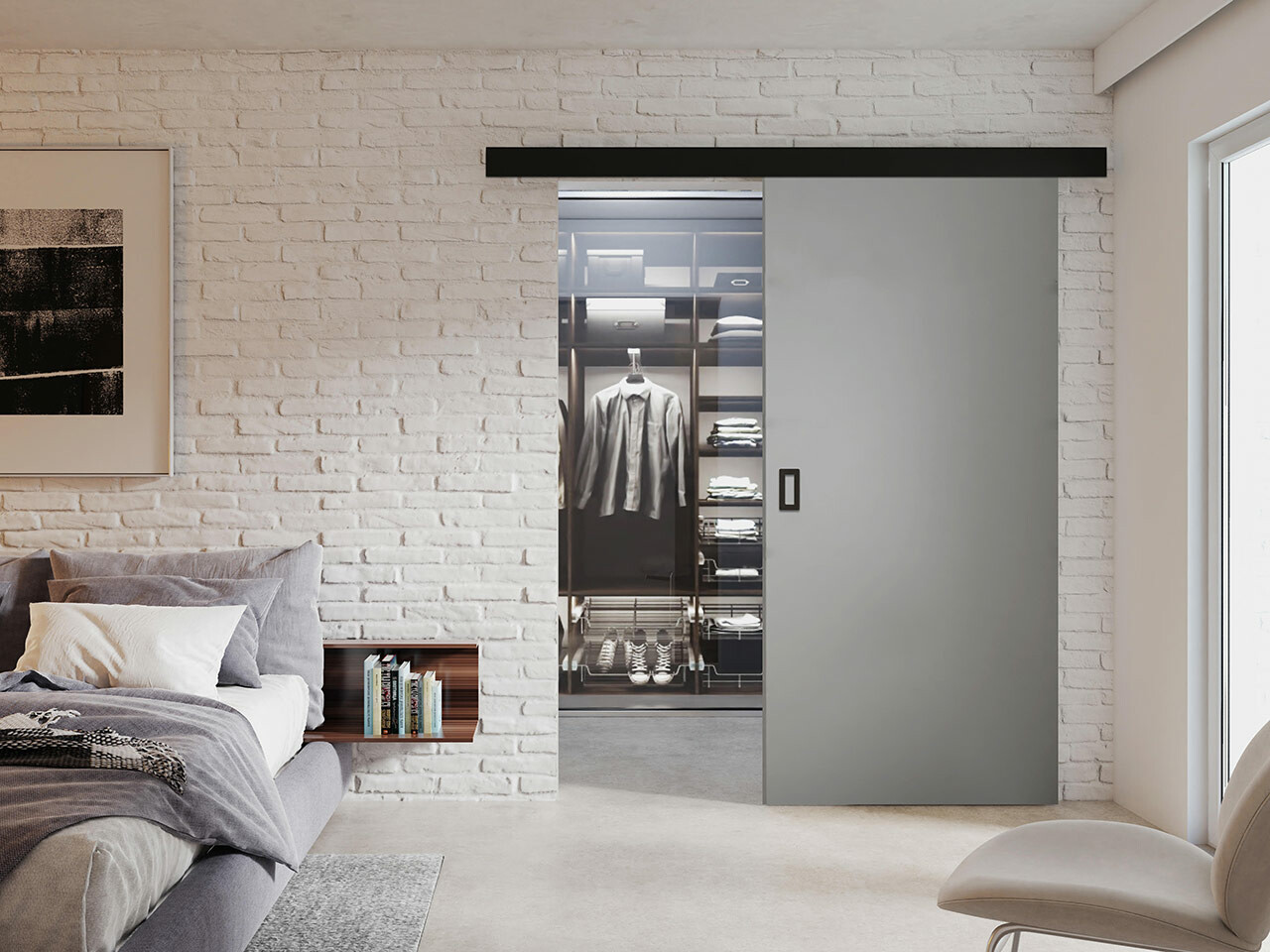 Sliding door Dover 168 (Graphite)