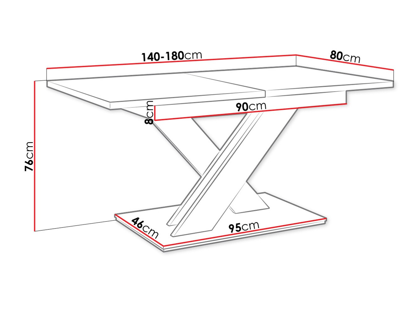 Table Decium (Glossy white)