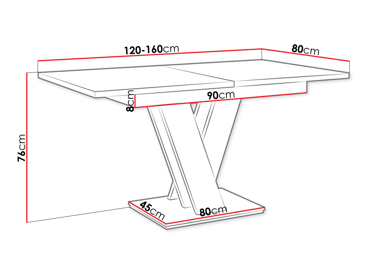 Table Musus (Glossy black)