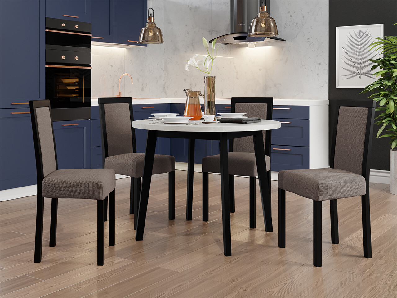 Dining set Victorville 304 (Black)