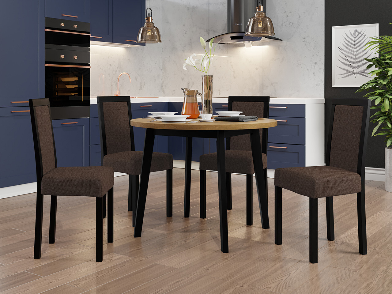 Dining set Victorville 306 (Black)