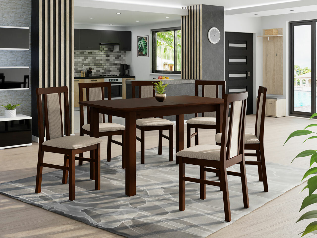 Dining set Victorville 311 (Nut)