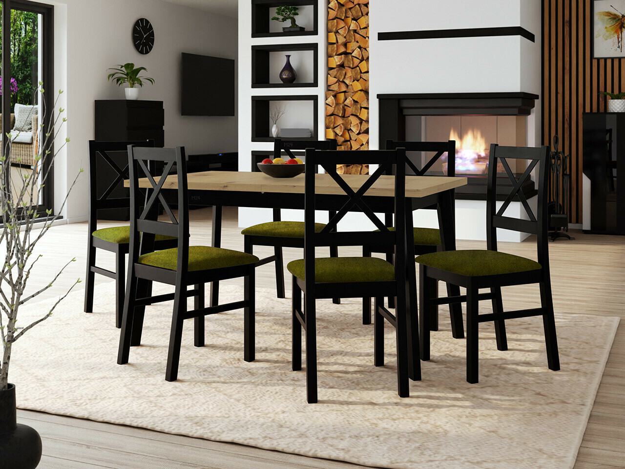 Dining set Victorville 316 (Black)