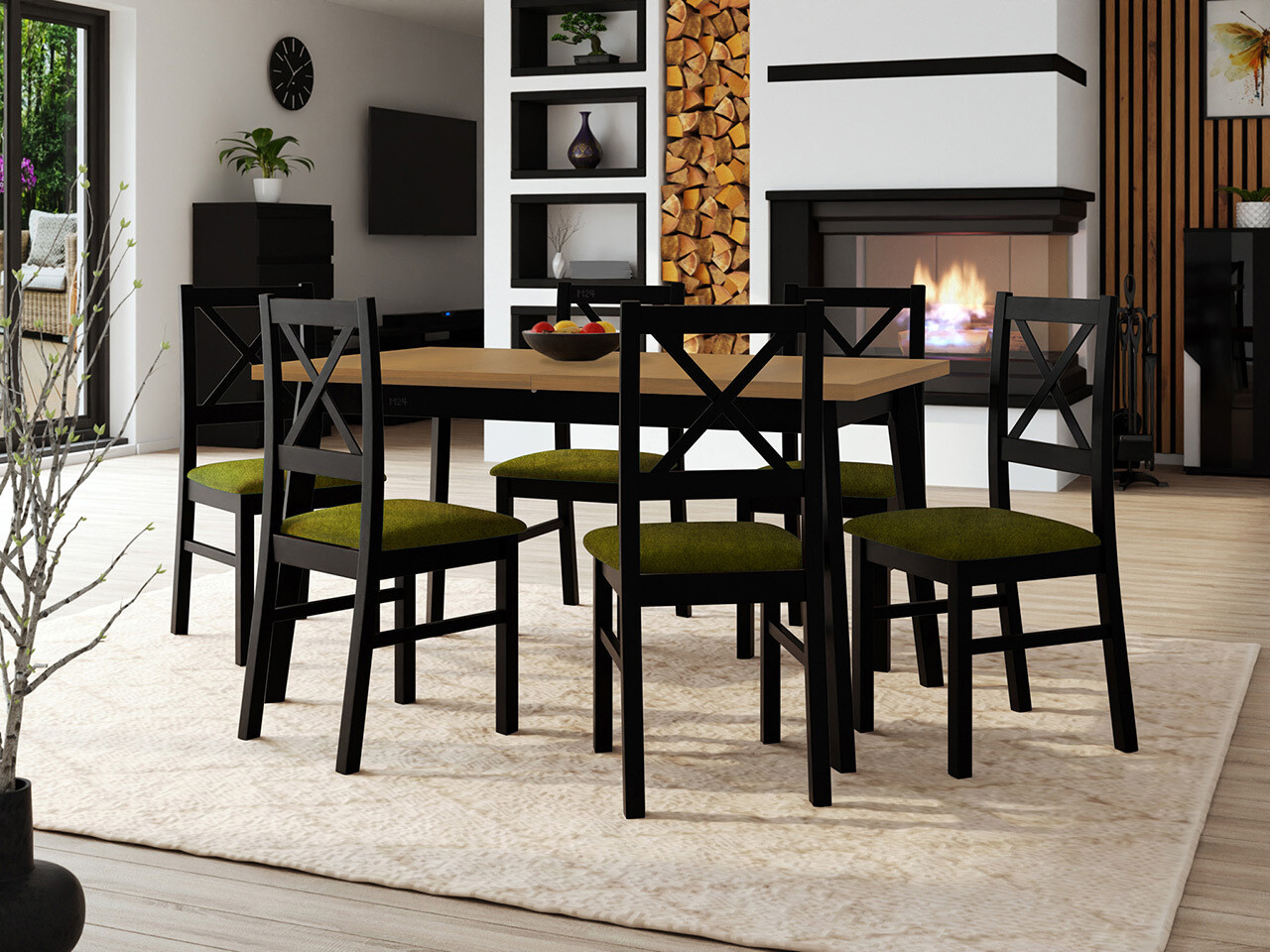 Dining set Victorville 317 (Black)