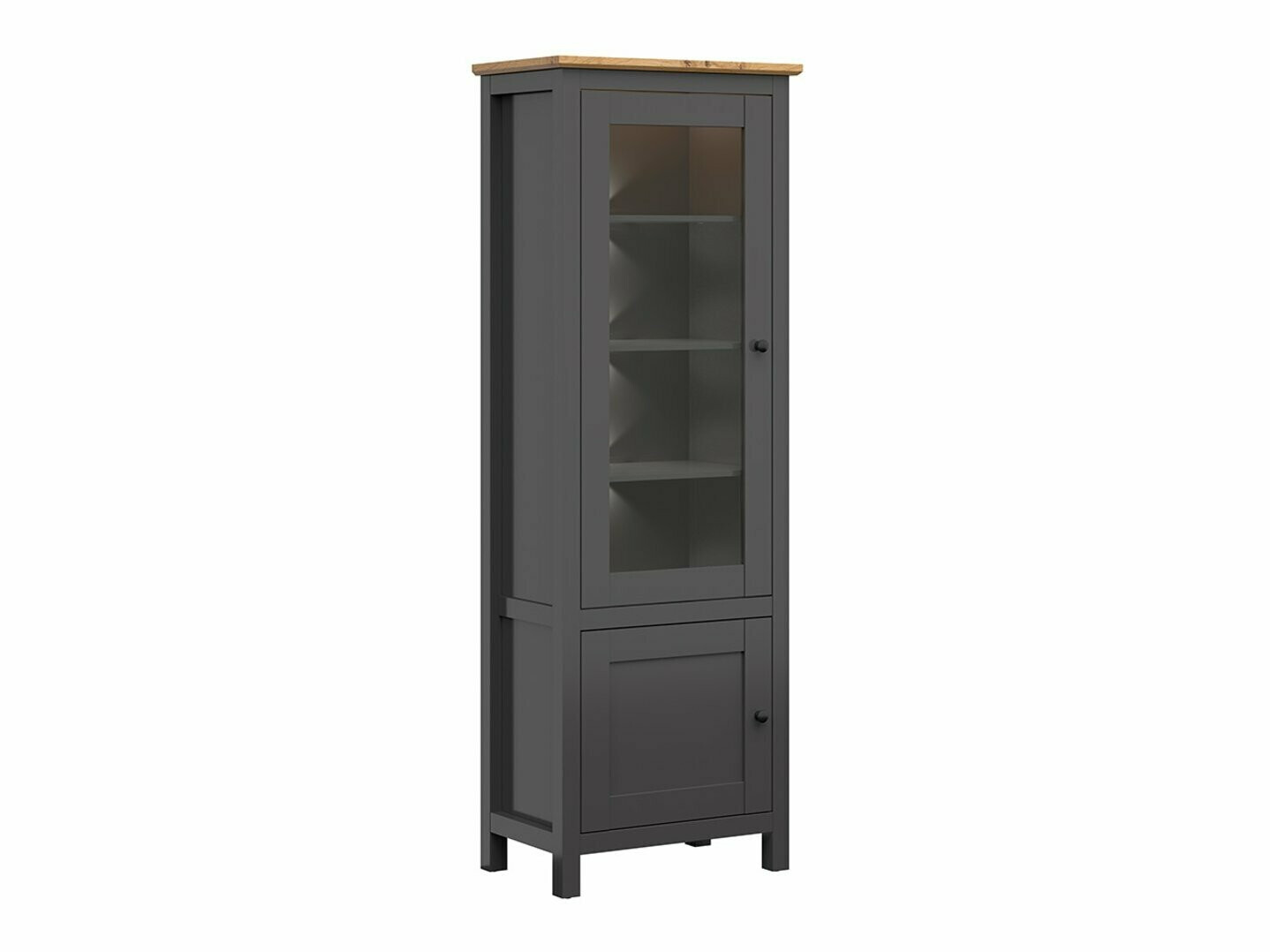 Bookcase Sordoro 113 (Graphite + Artisan oak)