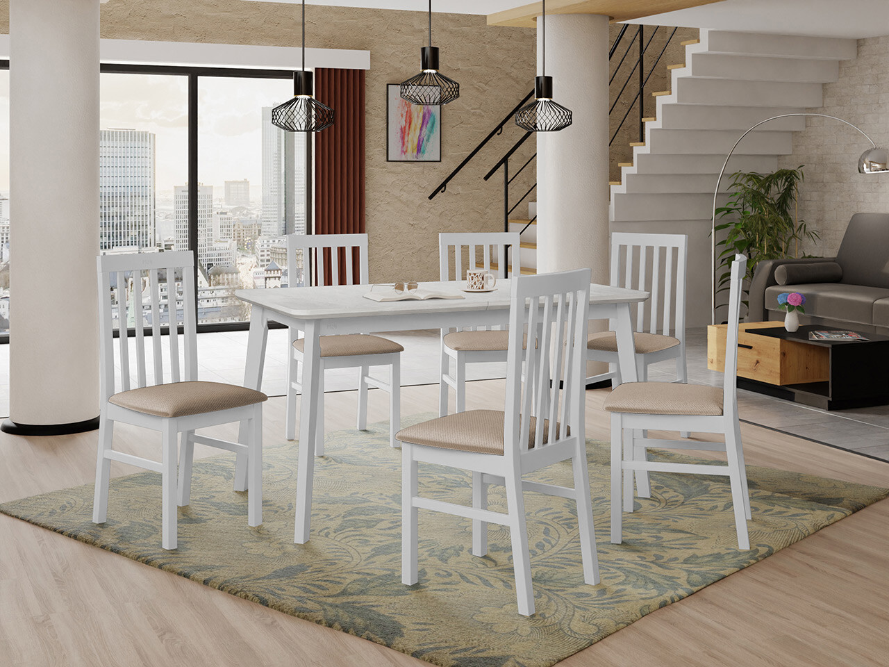 Dining set Victorville 267 (White)