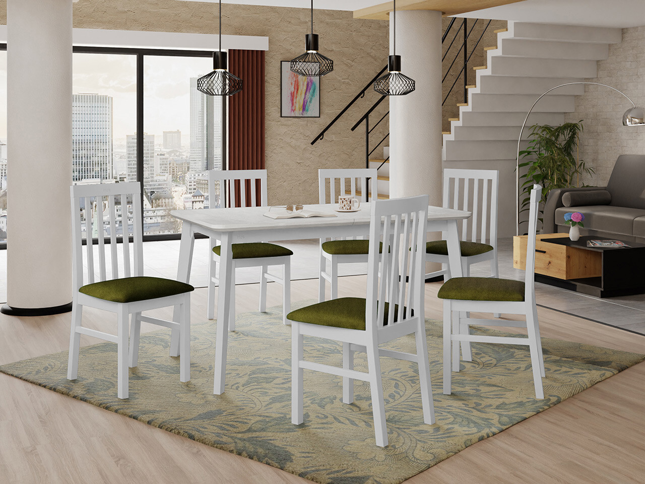 Dining set Victorville 267 (White)