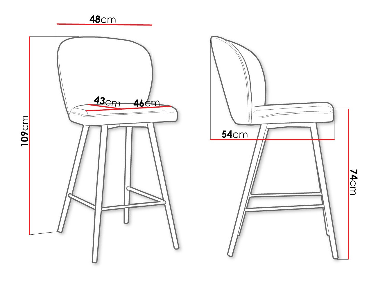 Bar stool Jackson 101 (Magic Velvet 2219)