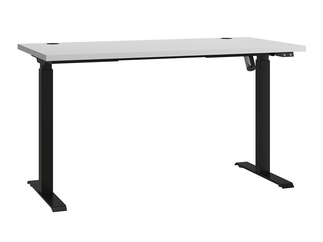 Height-adjustable desk Tucson 171 (Light grey + Matte black)