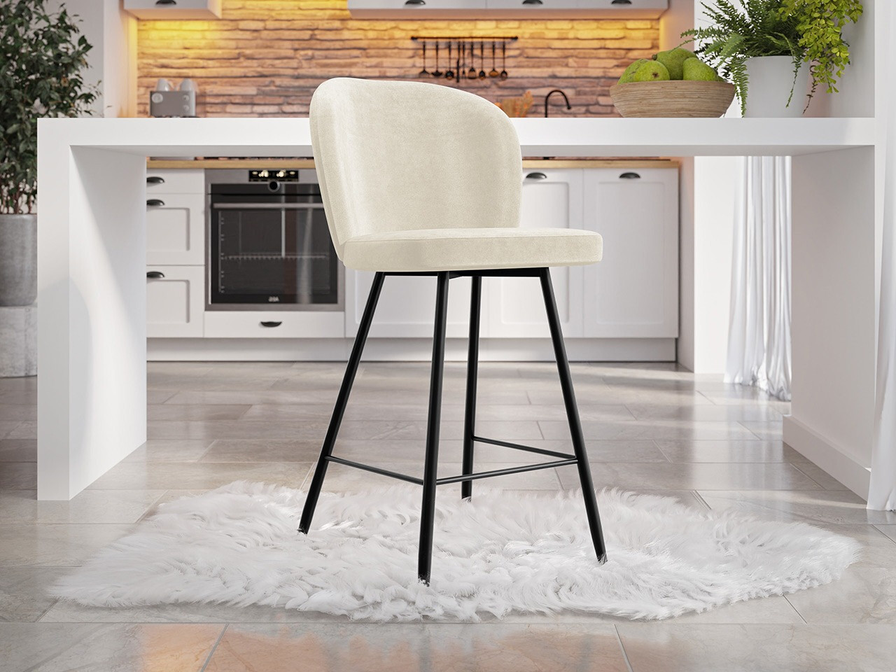 Bar stool Jackson 101 (Black + Magic Velvet 2250)