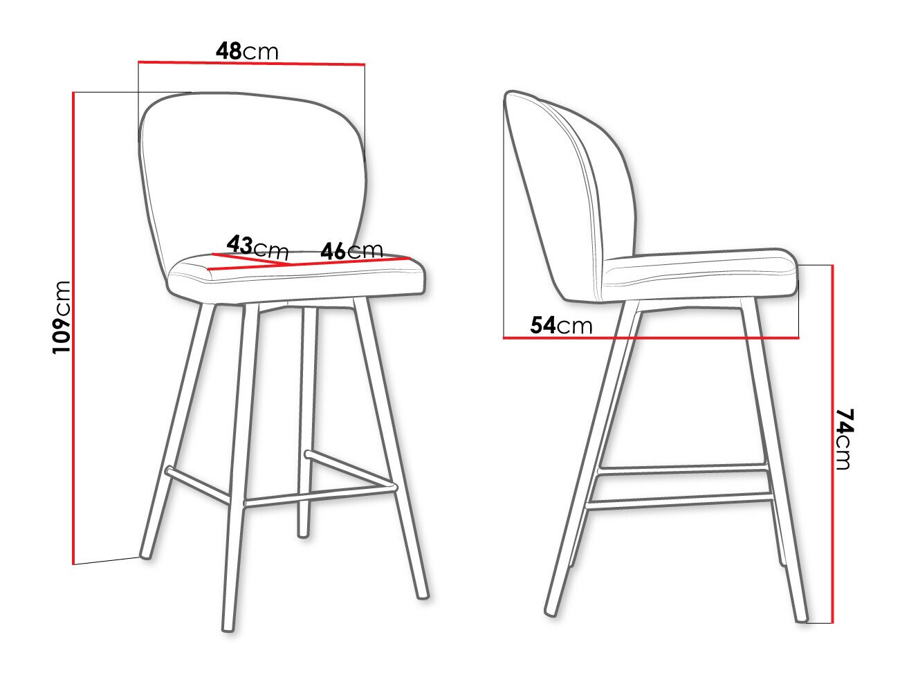 Bar stool Jackson 101 (Magic Velvet 2250)