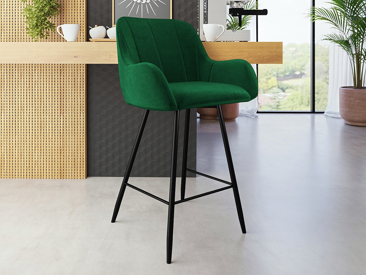 Bar stool Jackson 102 (Black + Magic Velvet 2225)