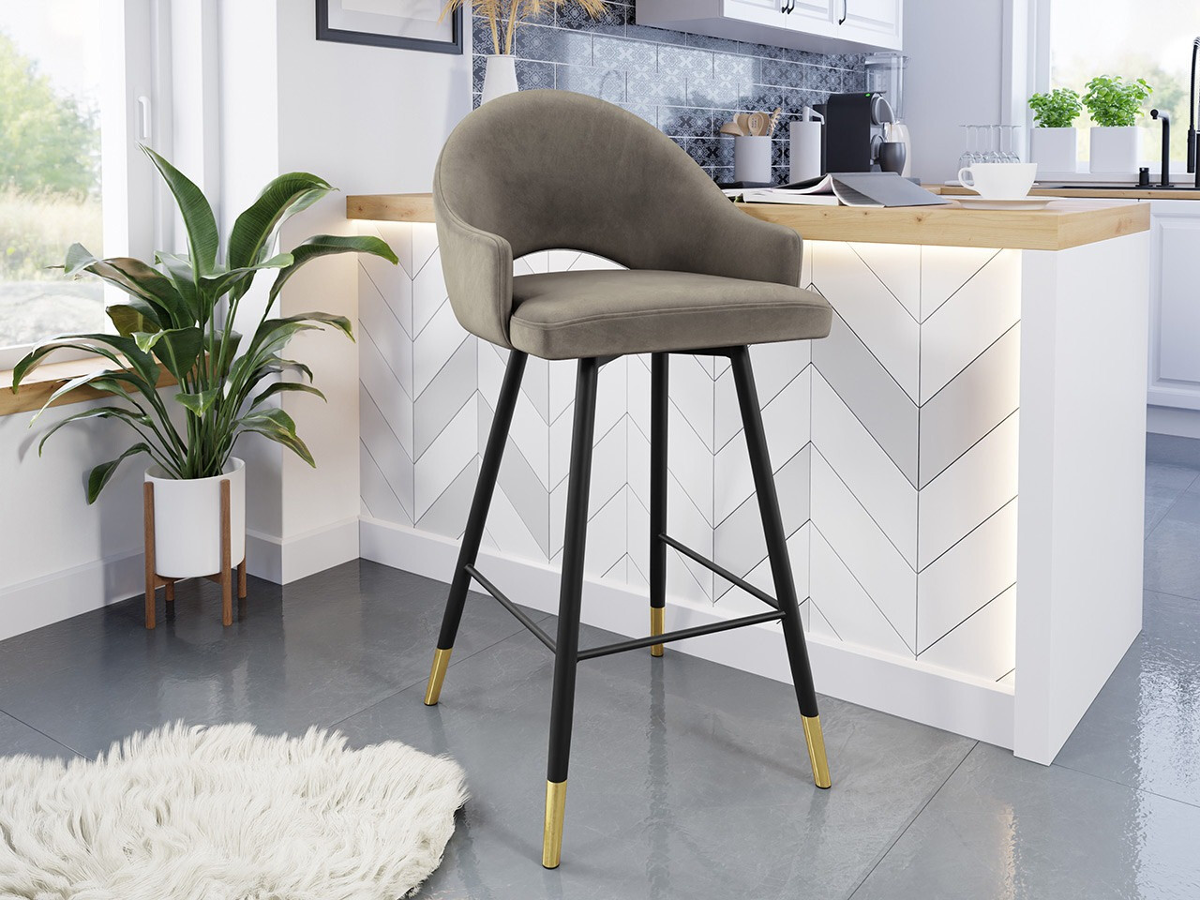 Bar stool Jackson 103 (Black + Magic Velvet 2209)