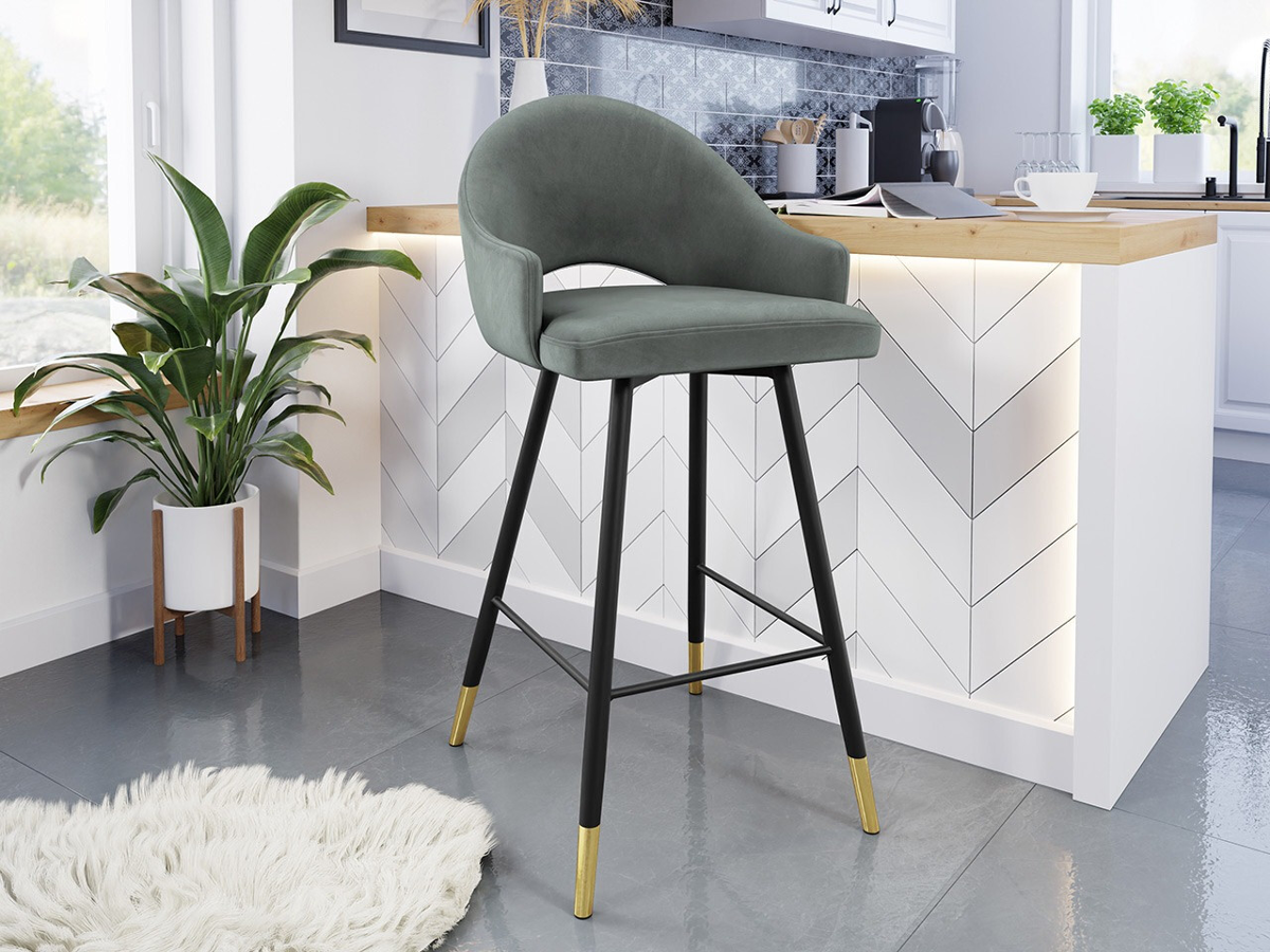 Bar stool Jackson 103 (Black + Magic Velvet 2217)