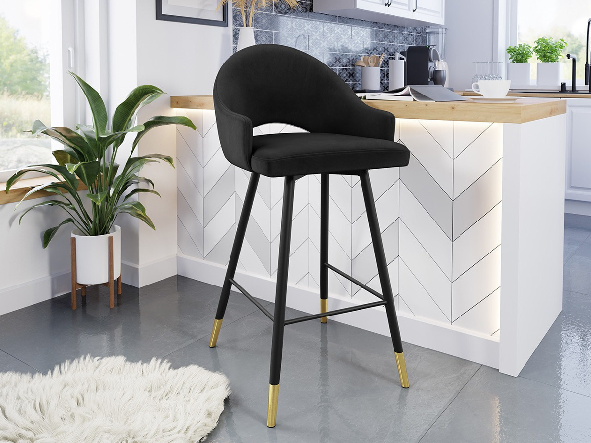 Bar stool Jackson 103 (Black + Magic Velvet 2219)