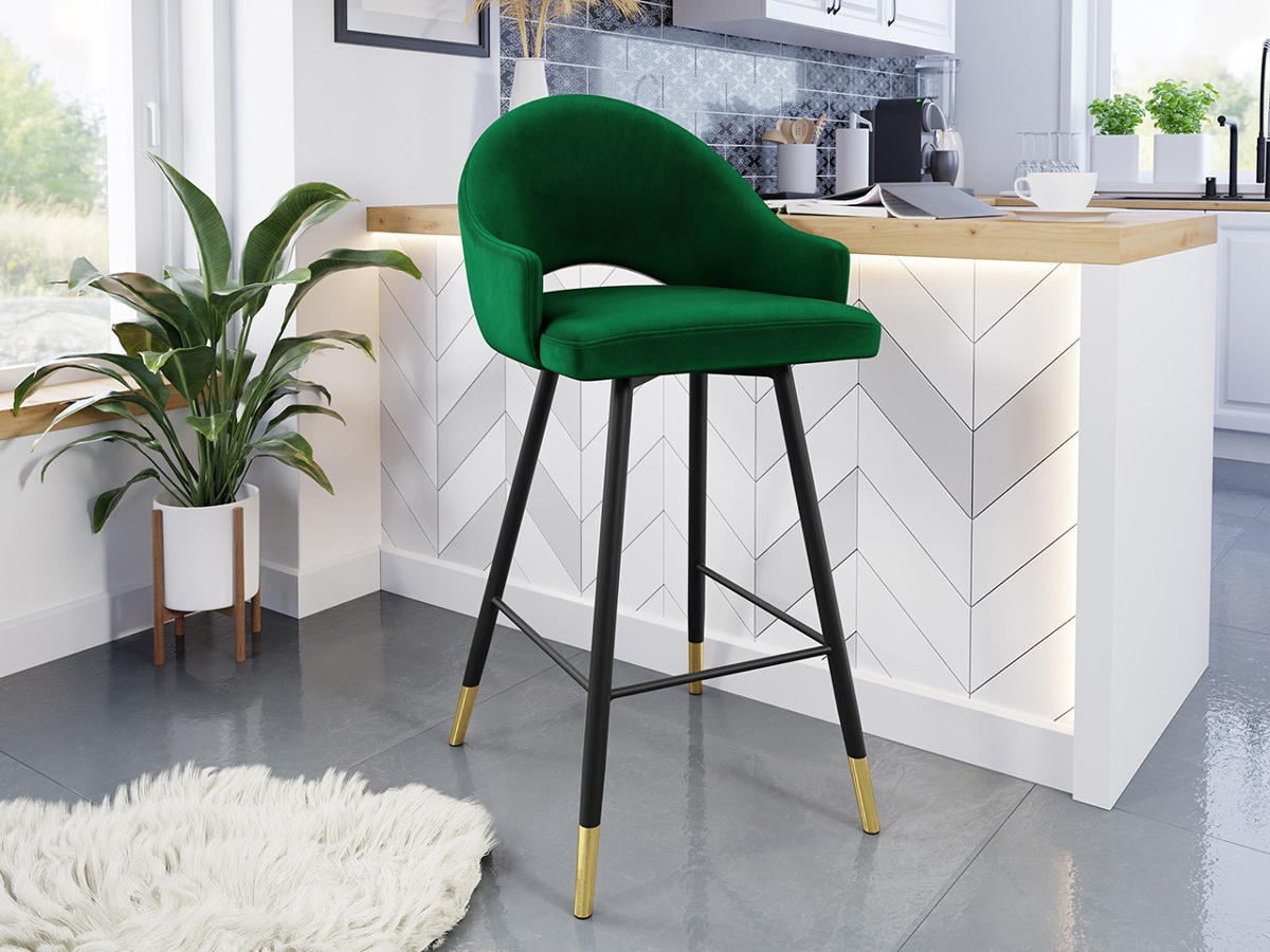 Bar stool Jackson 103 (Black + Magic Velvet 2225)