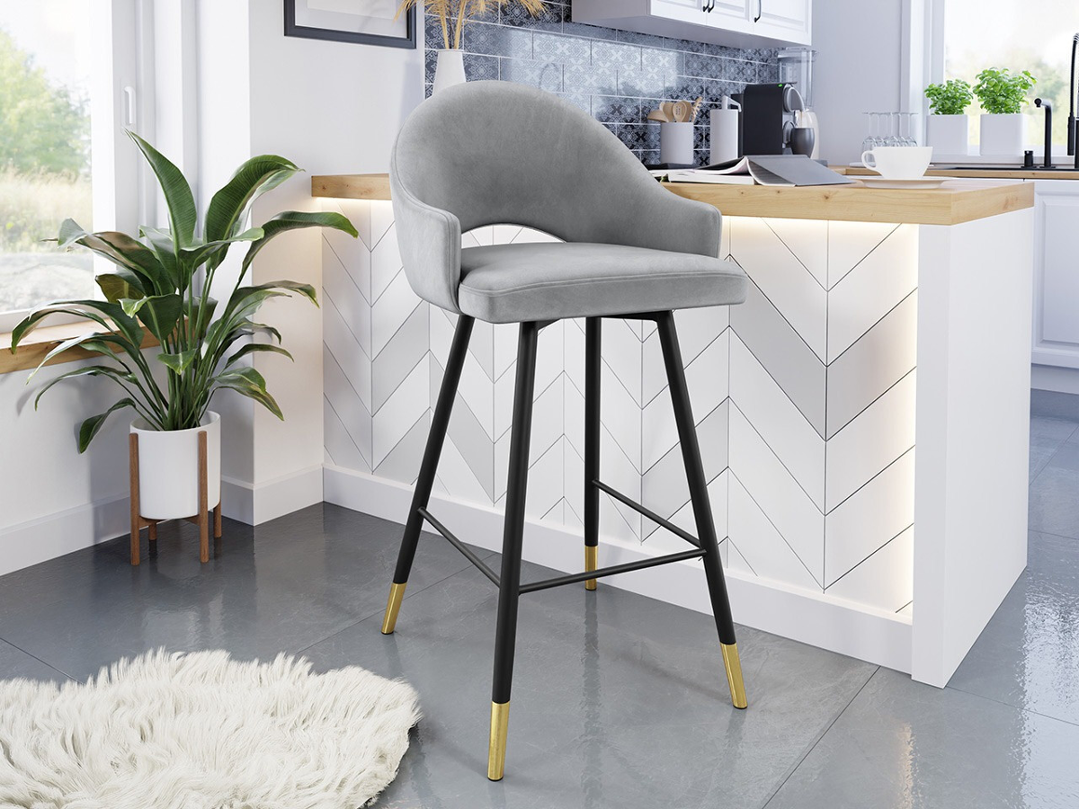 Bar stool Jackson 103 (Black + Magic Velvet 2240)