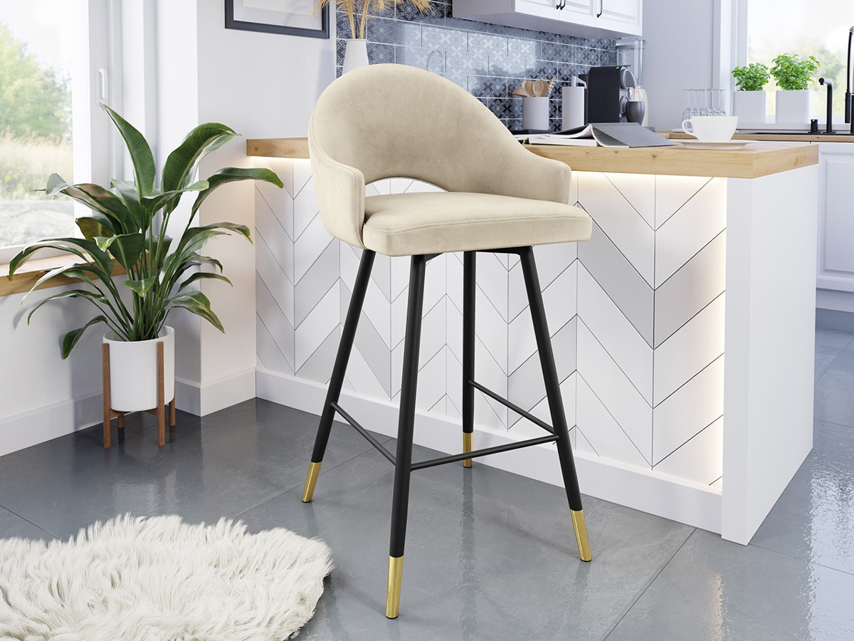 Bar stool Jackson 103 (Black + Magic Velvet 2250)