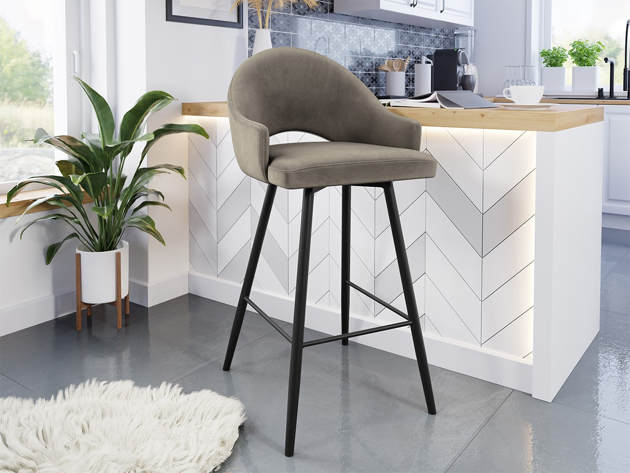 Bar stool Jackson 103 (Magic Velvet 2209)