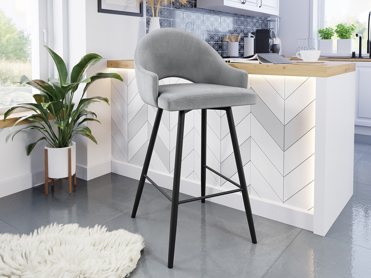 Bar stool Jackson 103 (Magic Velvet 2240)