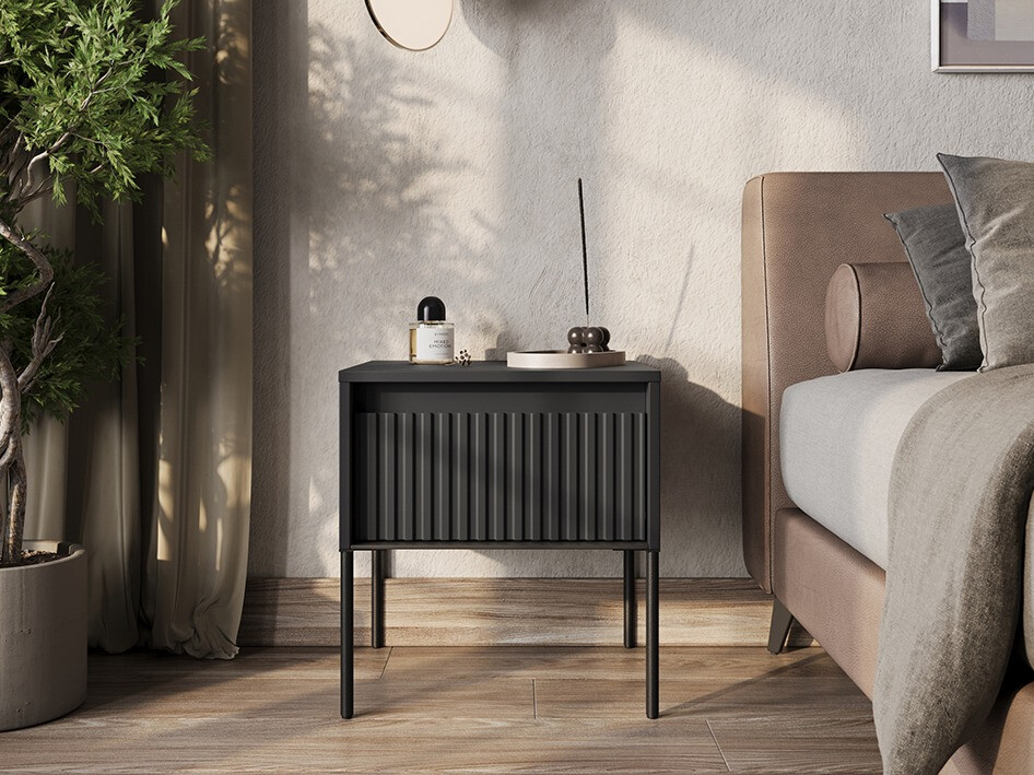 Bedside table Fernolu 111 (Black)