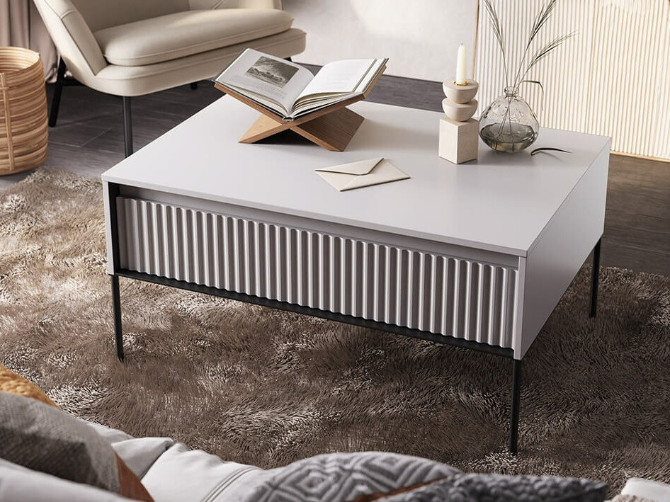 Coffee table Fernolu 110 (Grey + Black)