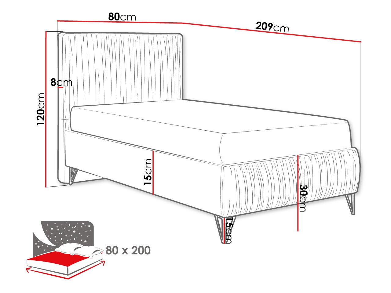 Bed Logan 112 (Amor Velvet 4321)