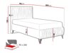 Continental bed Logan 112 (Amor Velvet 4304)